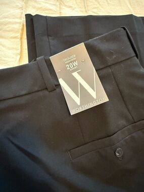 Worthington Black High-Rise Dress Pants 20W Short NWT